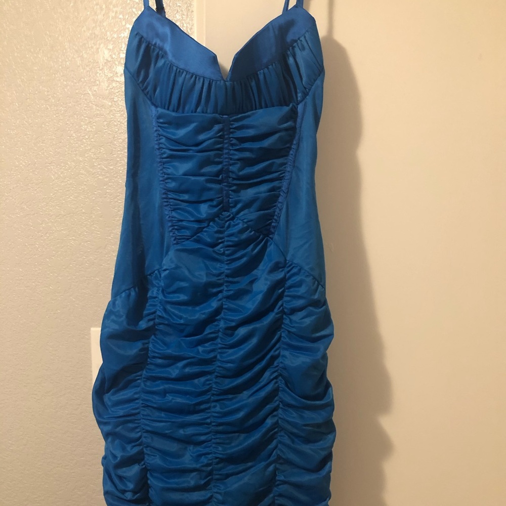 Bebe size small electric blue corset dress.worn 1x